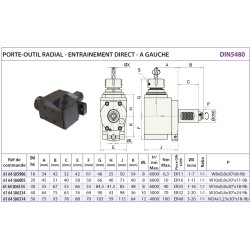 P/O motorisé VDI DIN5480 radial direct à gauche