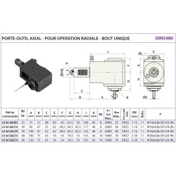 P/O motorisé VDI DIN5480 radial - bout unique