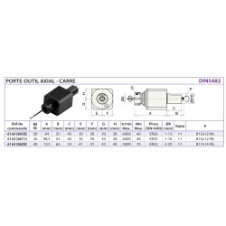 P/O motorisé VDI DIN5482 axial carré