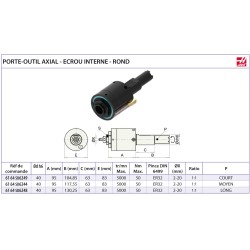 P/O motorisé VDI HAAS axial rond - écrou interne