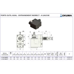 P/O motorisé VDI OKUMA radial indirect à gauche