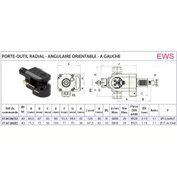 P/O motorisé VDI EWS radial angulaire orientable à gauche