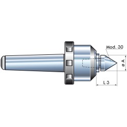 Pointe tournante GT-AMG avec écrou d'extraction - embouts interchangeables